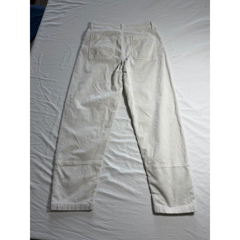 Maeve by Anthropologie Wide Leg Corduroy Pants 27 Ivory Cream High Rise Pocket - Picture 3 of 13